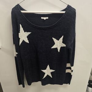 Maurices Navy Star Patterned Sweater
